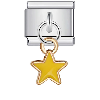 Flower Star Italian Charm Link 033