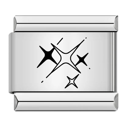 Laser Italian Charm Links 112