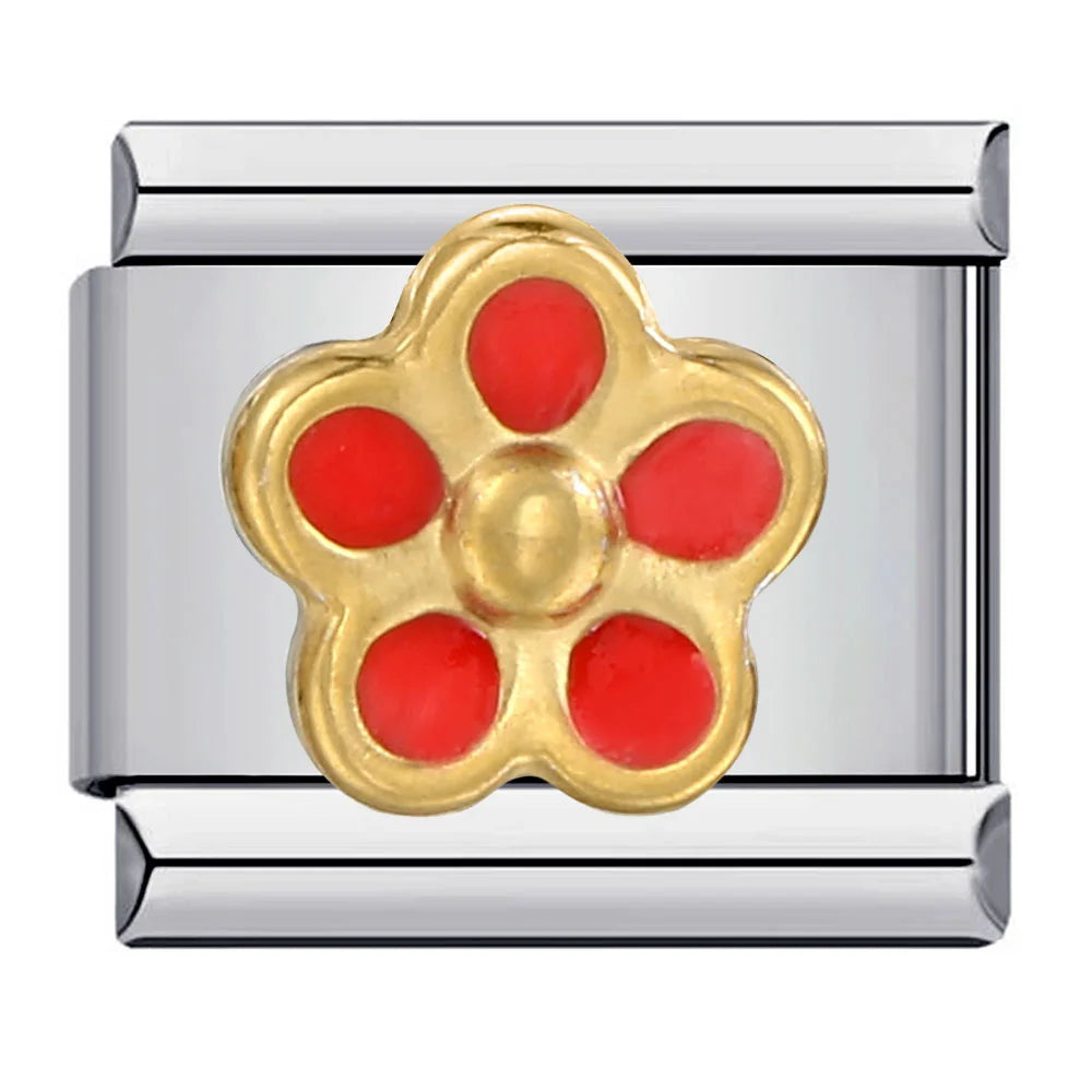 Flower Italian Charm Links 105