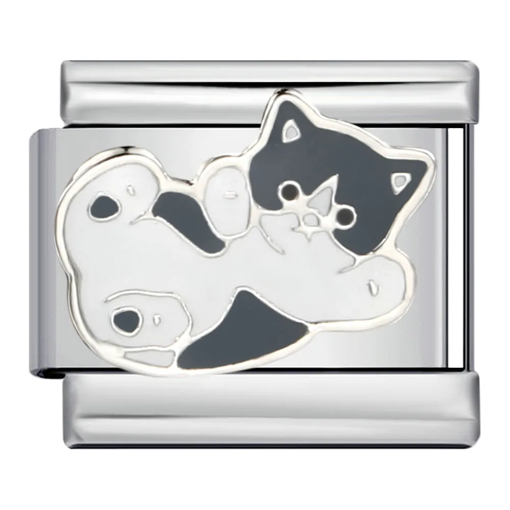 Dog Cat Italian Charm Link 167