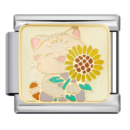 Cat Italian Charm Link 304
