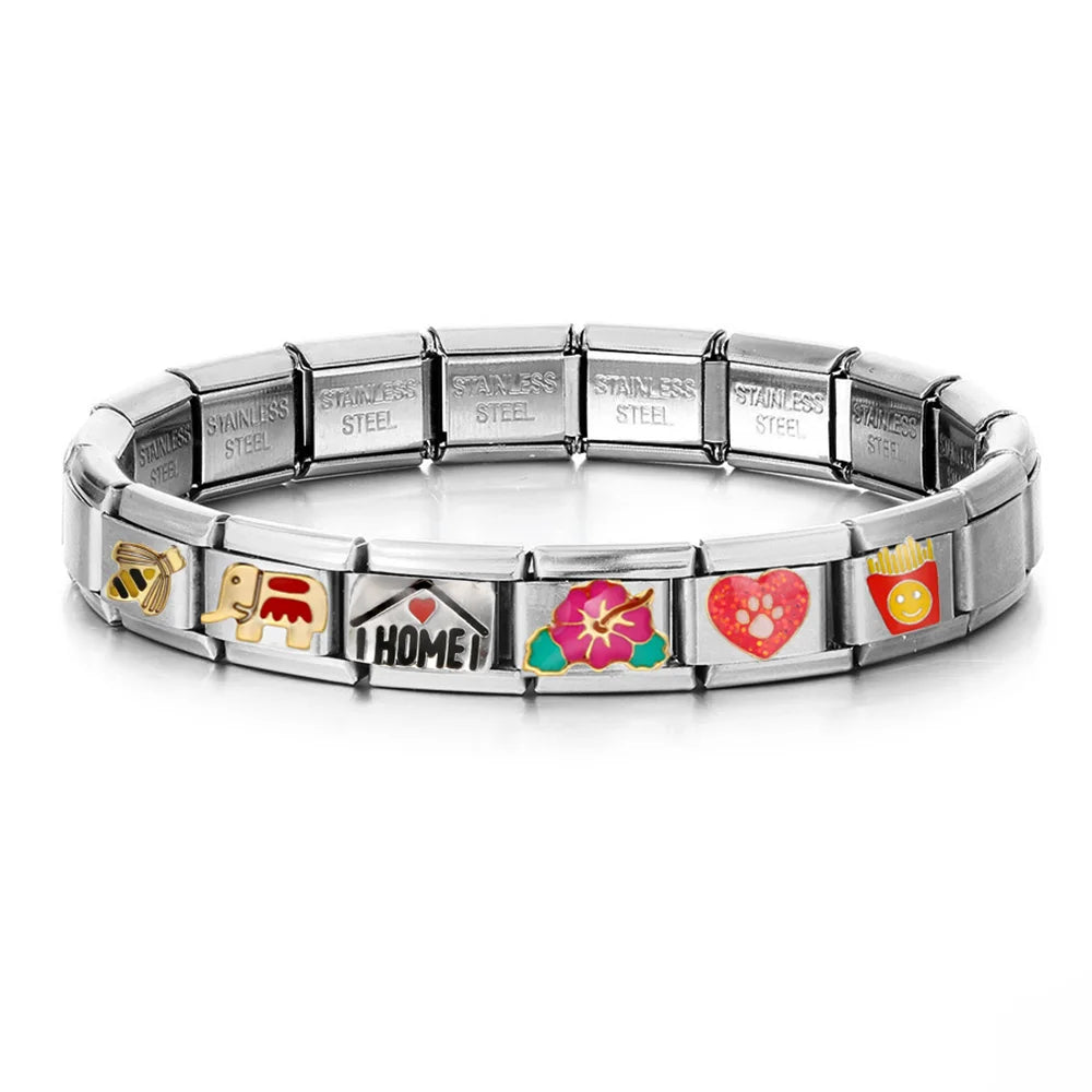 Flower Italian Charm Links 073