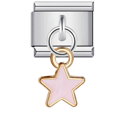 Flower Star Italian Charm Link 033