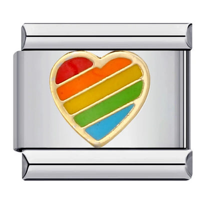 Rainbow Italian Charm Links 086