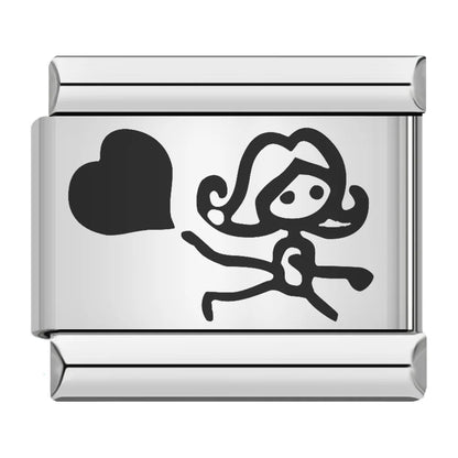Laser Italian Charm Links 052