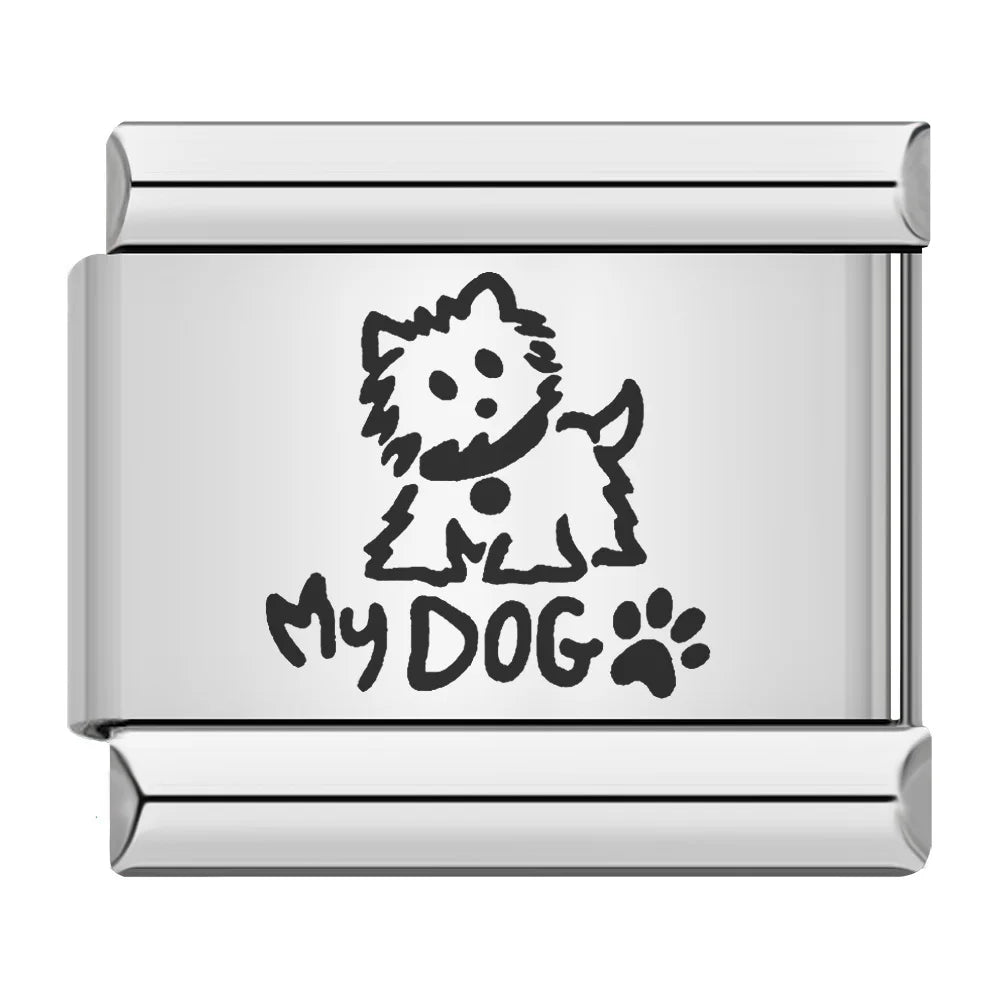 Laser Italian Charm Links 036
