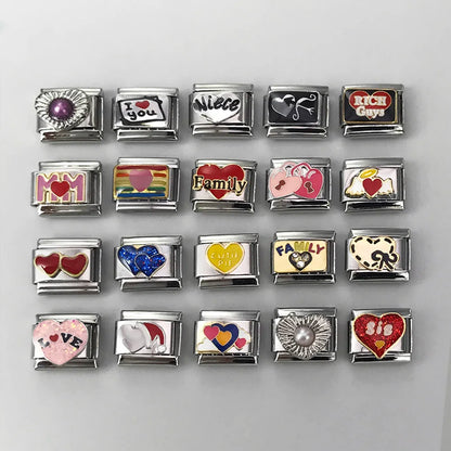 Heart Italian Charm Links 070