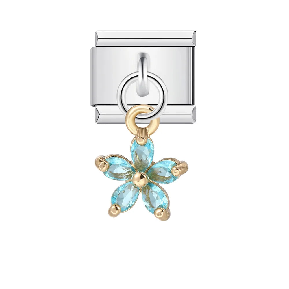 Blue Italian Charm Link 402