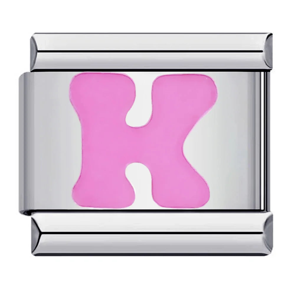 Pink Color 26 English Letters 018