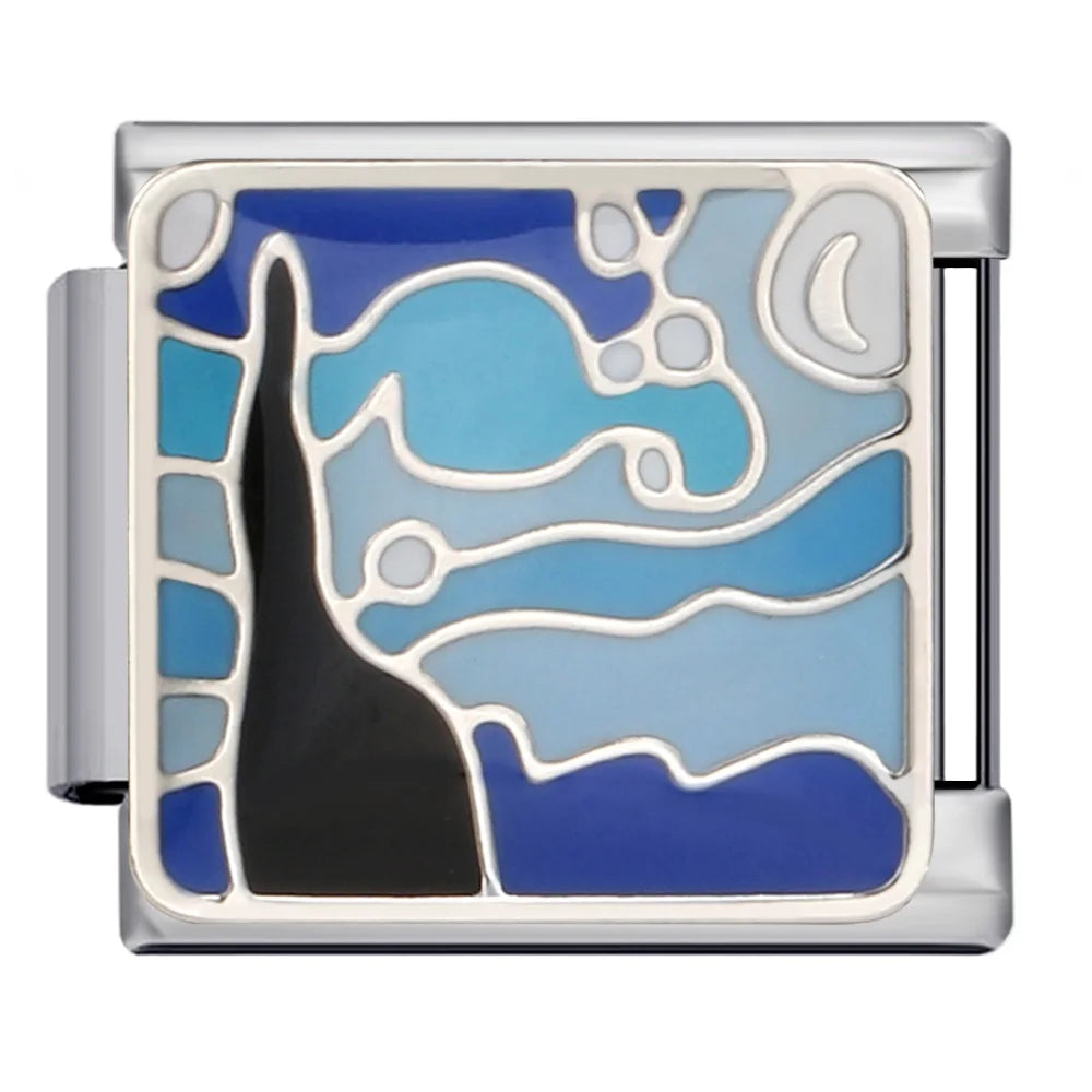 Ocean Italian Charm Link 322