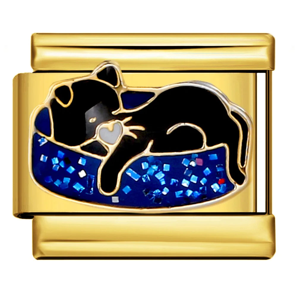 Gold Color Italian Charm Link 176