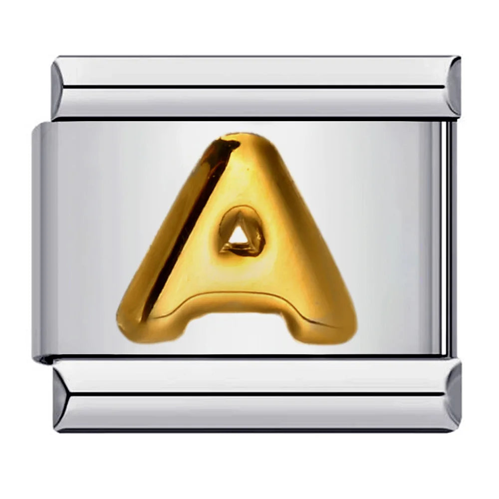 Gold Color 26 English Letters 064