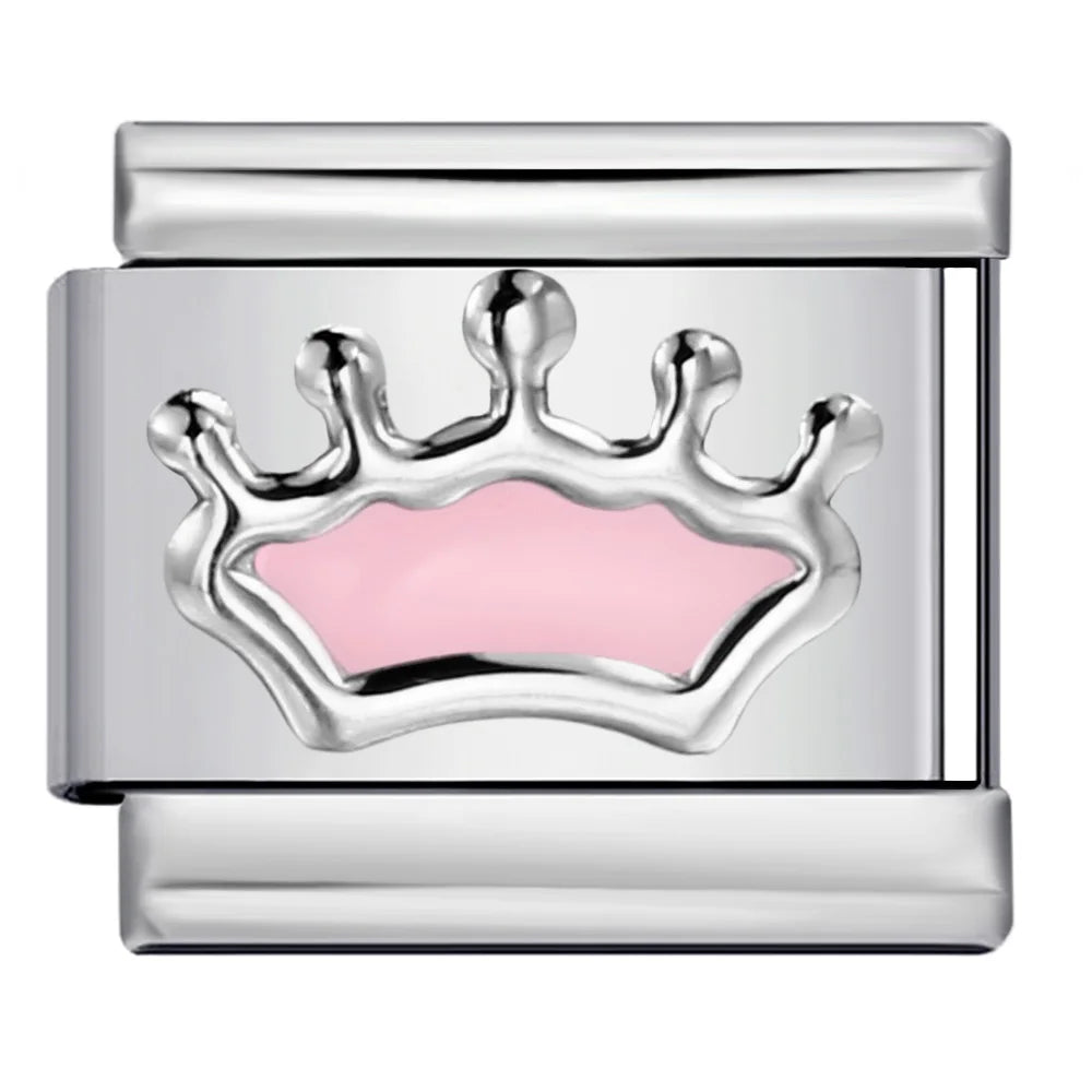 Crown Italian Charm Link 308