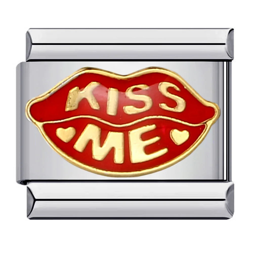 Red Italian Charm Links 394