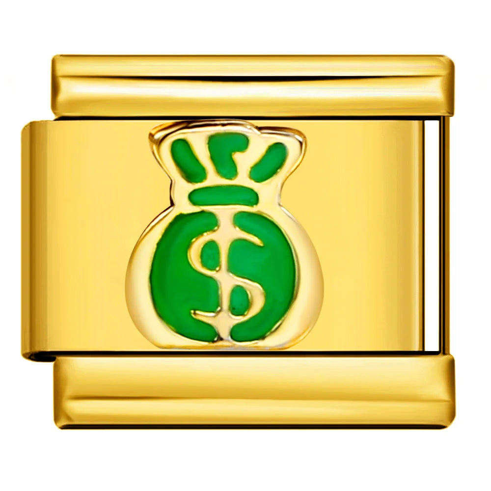 Gold Color Italian Charm 478