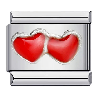 Heart Italian Charm Links 070