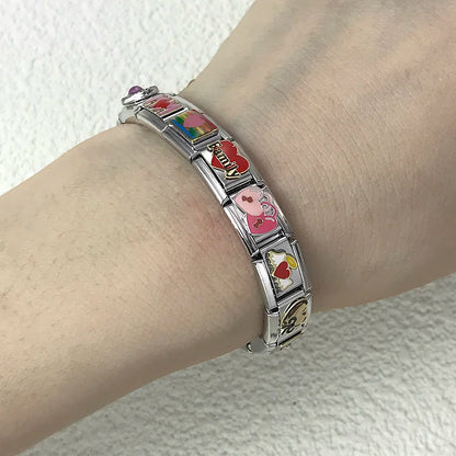 Pink Italian Charm Link 401