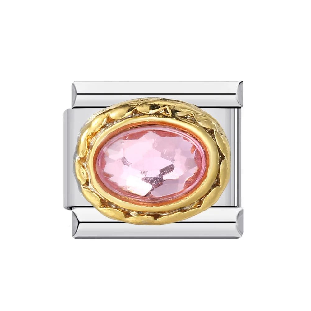 Zirconia Italian Charms Links 091