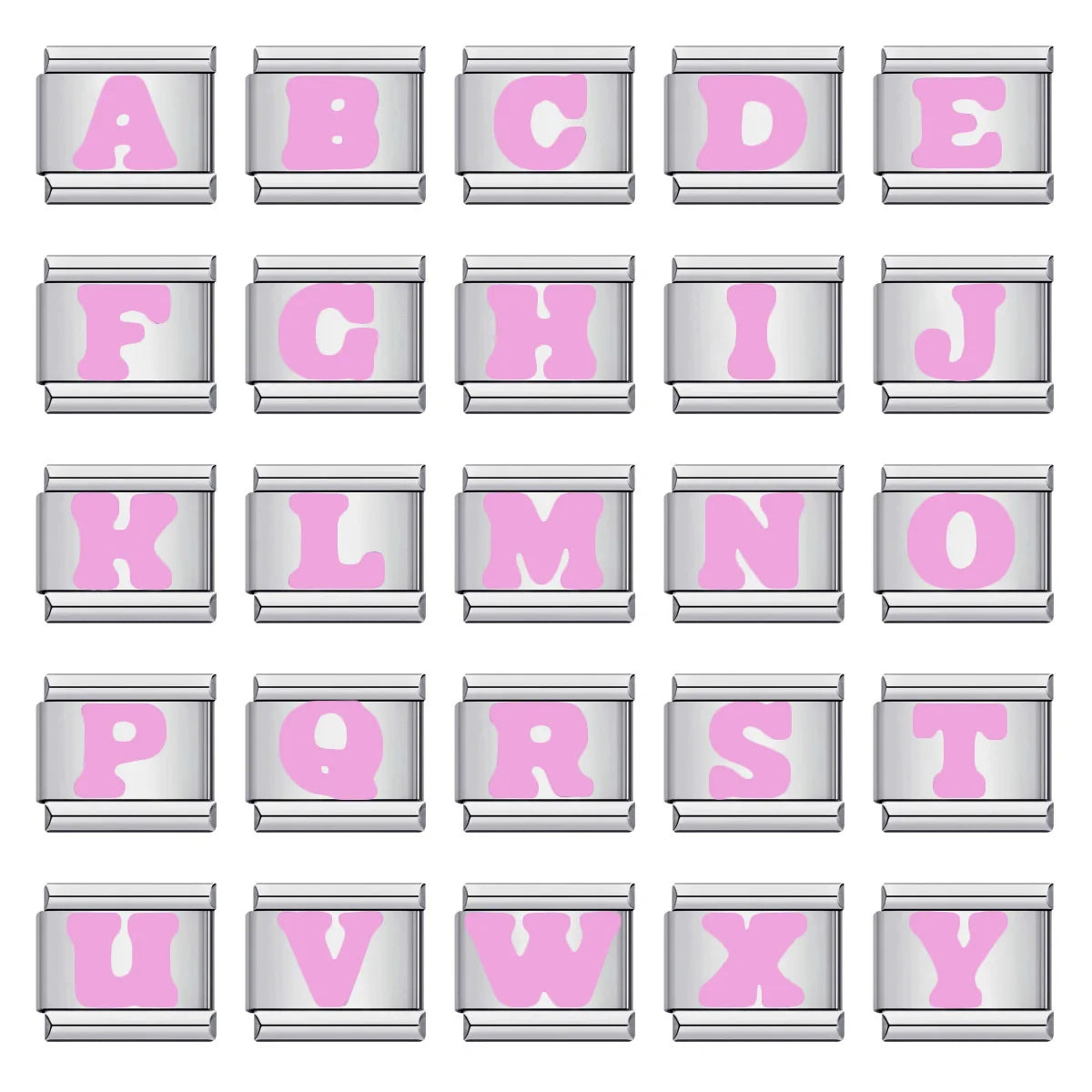 Pink 26 English Letters
