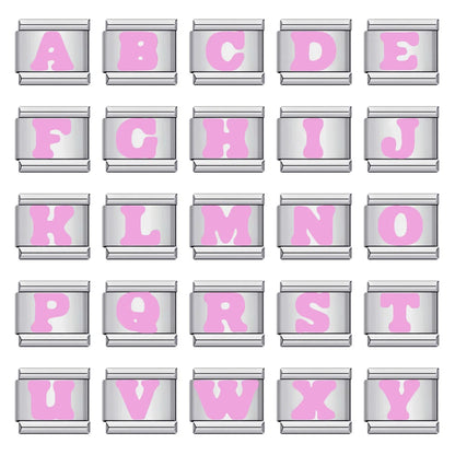 Pink 26 English Letters