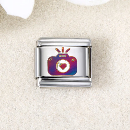 UV Laser Italian Charm Link 455