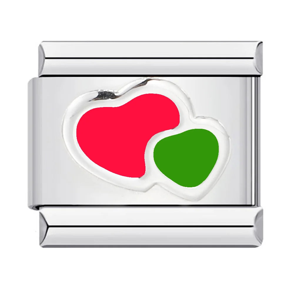 Heart Italian Charms Links 447