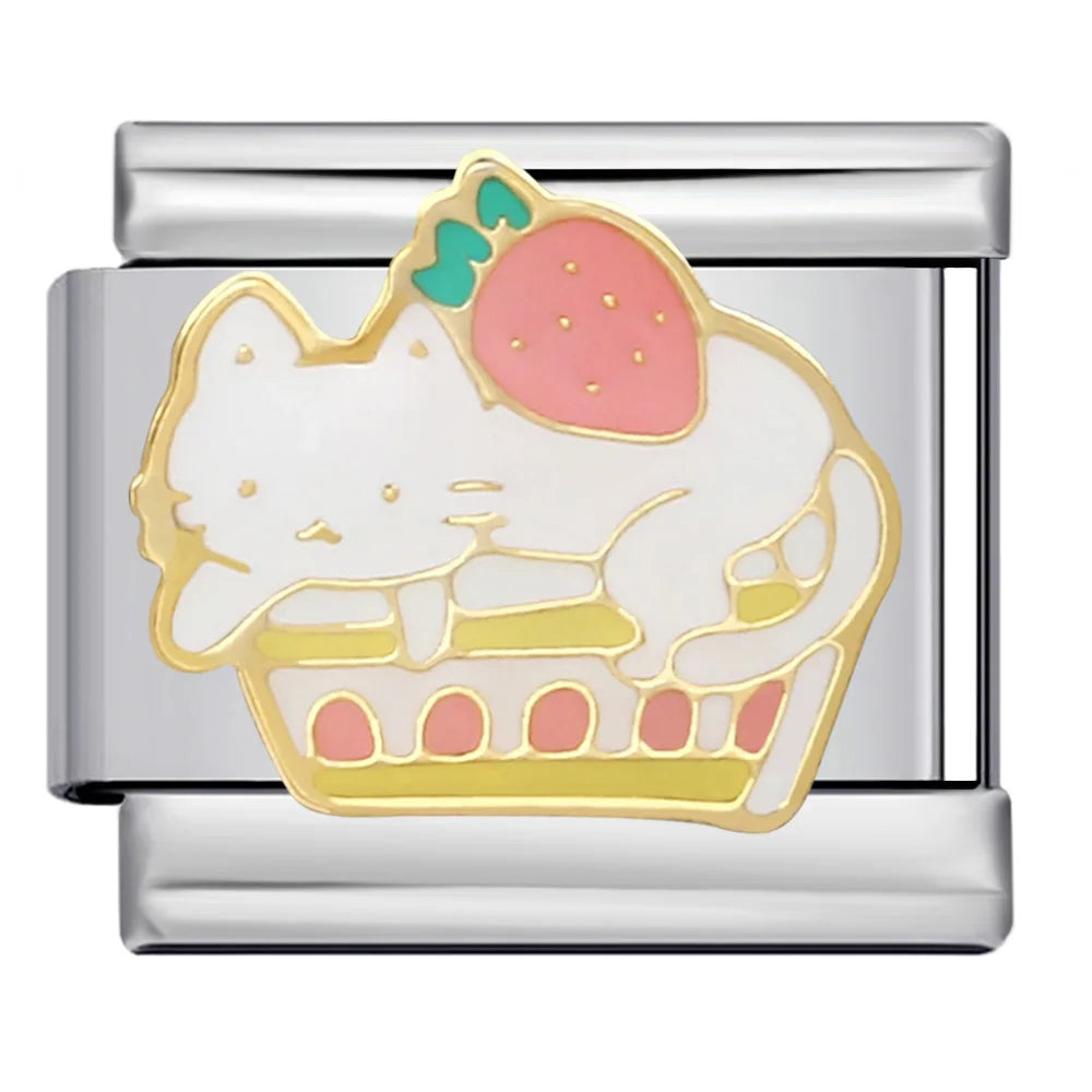 Cat Italian Charm Link 304