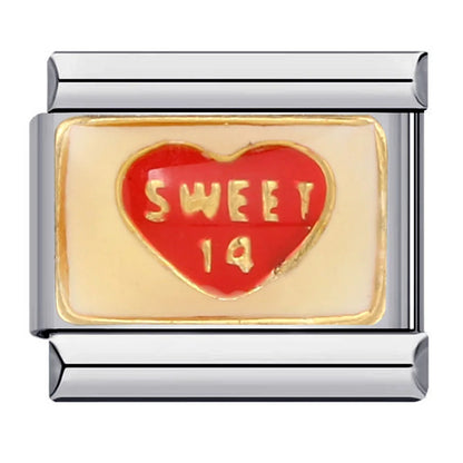 Heart Italian Charm Links 121