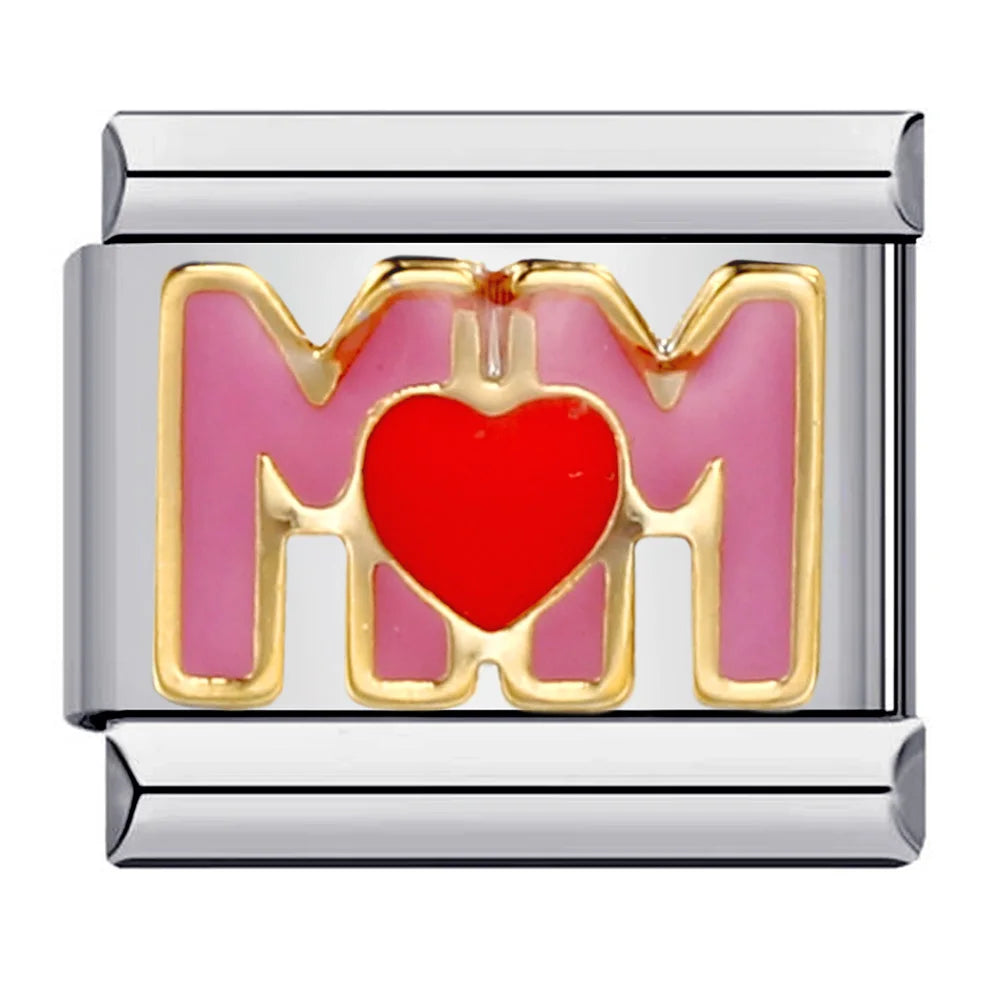 Heart Italian Charm Links 070