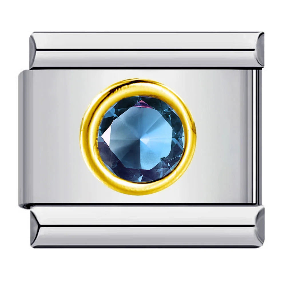 Colorful Zirconia Italian Charm 506