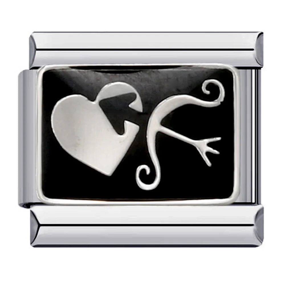Heart Italian Charm Links 070