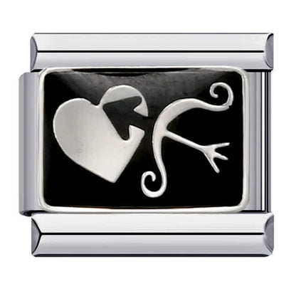 Heart Italian Charm Links 070