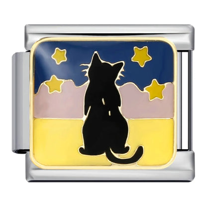 Cat Italian Charm Link 304