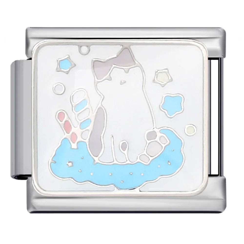 Cats Italian Charm Link 193