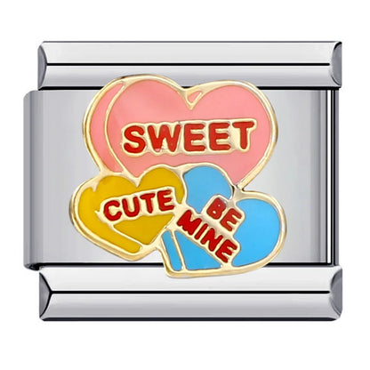 Heart Italian Charm Links 121
