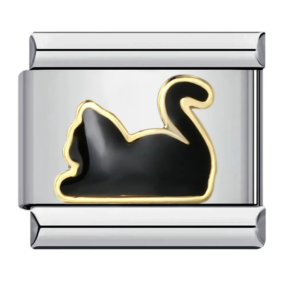 Cat Italian Charm Link 304