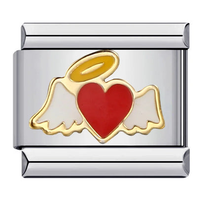 Heart Italian Charm Links 070