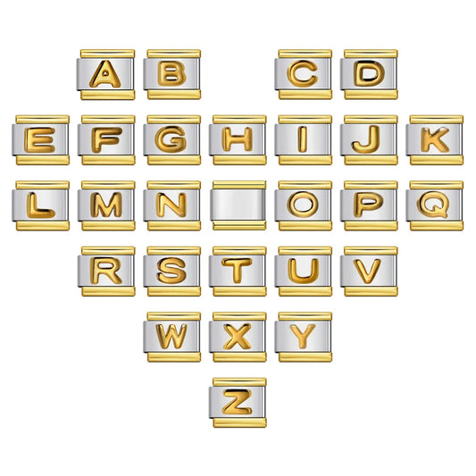 Gold Color 26 English Letters 340