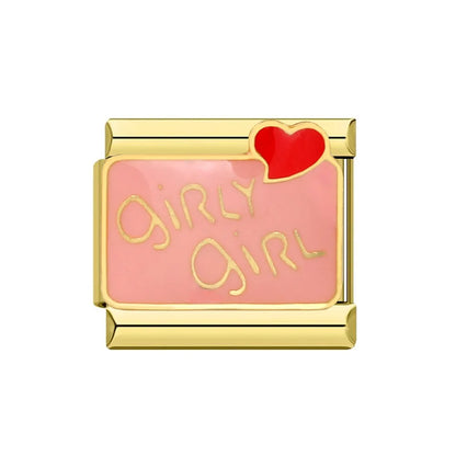 Heart Italian Charm Links 029