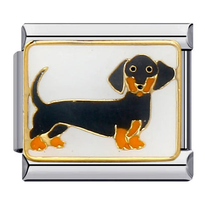 Dog Cat Italian Charm Link 167
