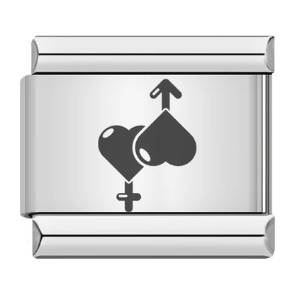Laser Engrave Italian Charm Links 005