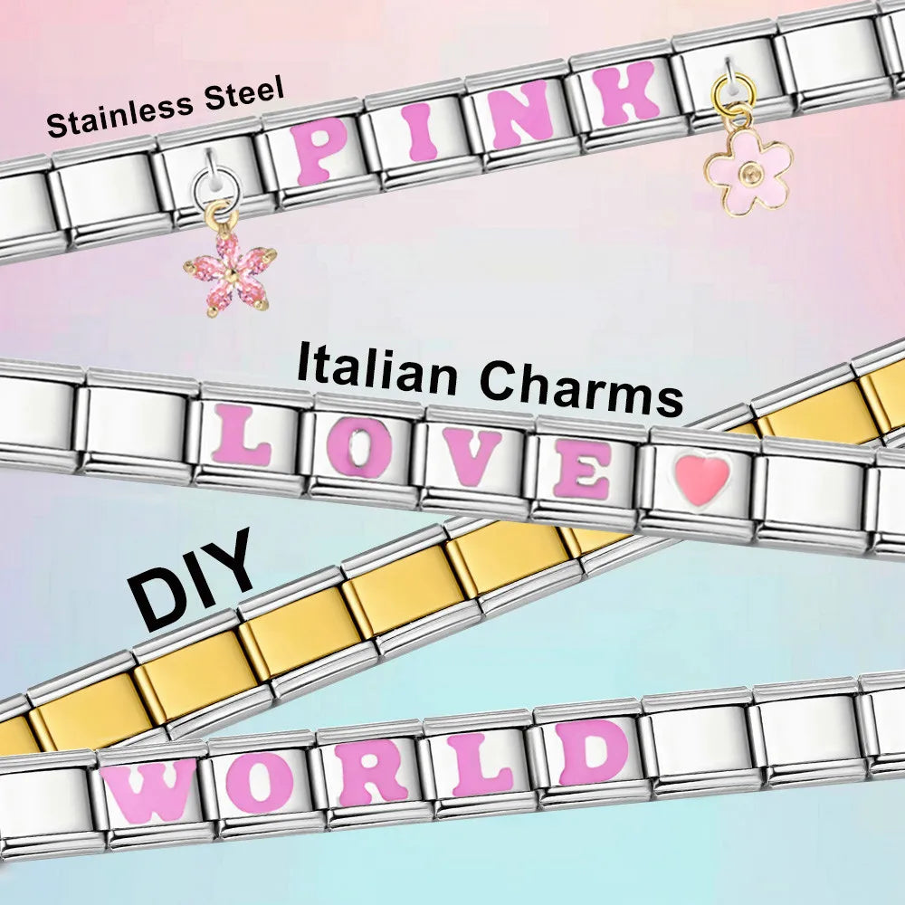 Pink 26 English Letters