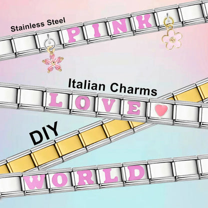 Pink 26 English Letters