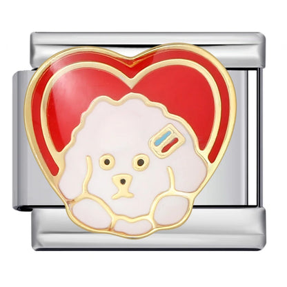 Heart Italian Charm Link 275