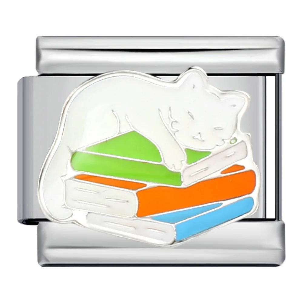 Cat Italian Charm Link 304