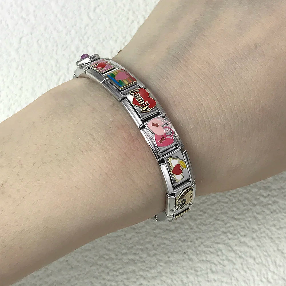 Heart Italian Charm Links 070