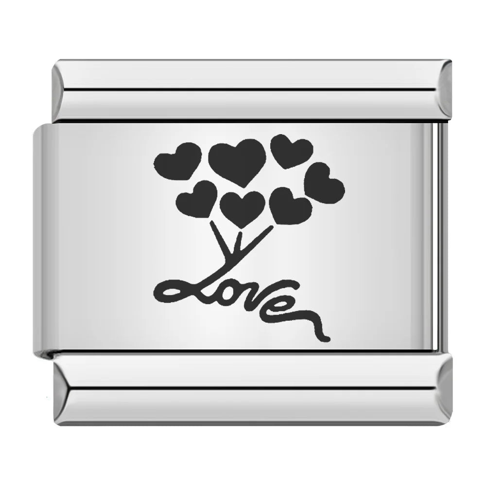 Laser Italian Charm Links 036
