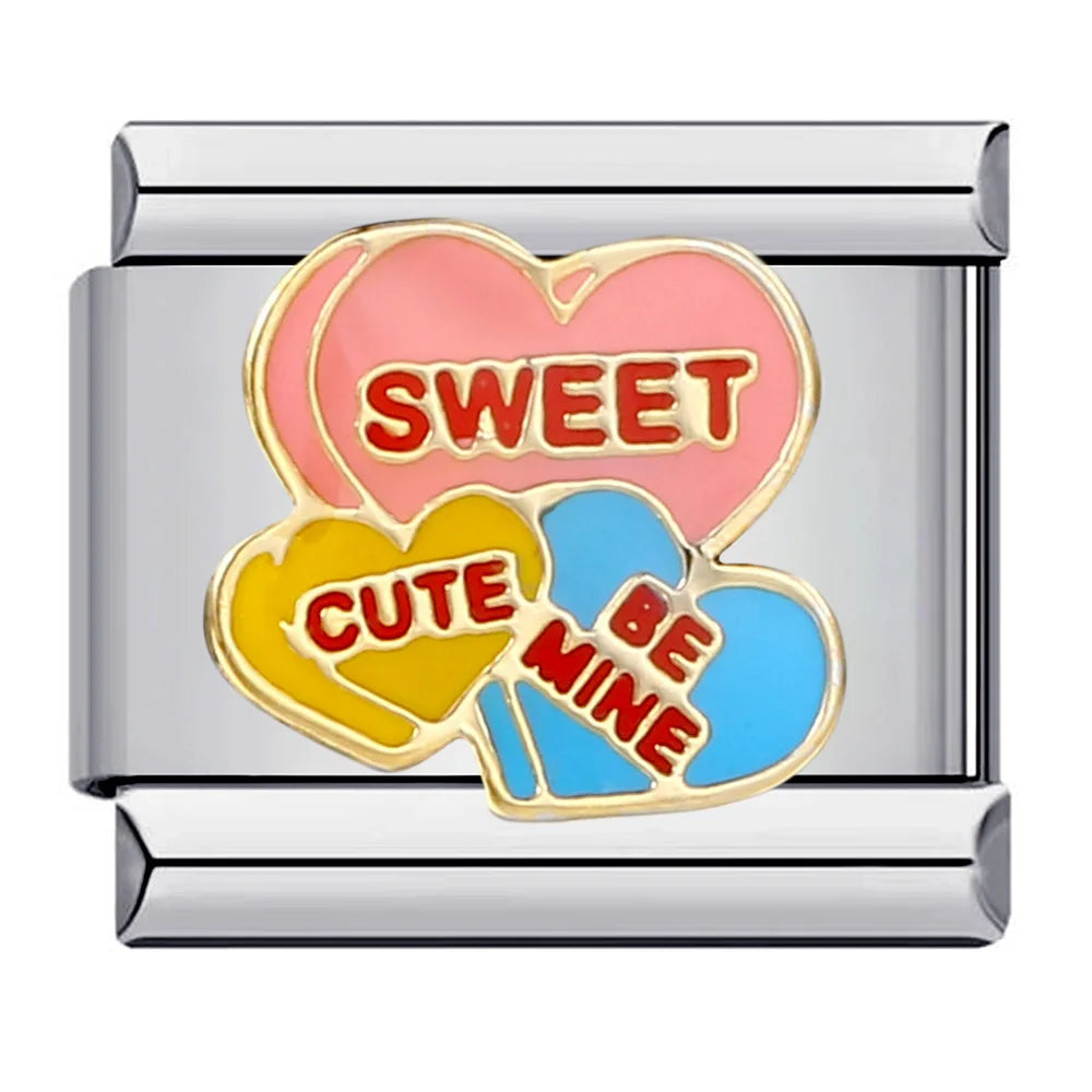 Heart Italian Charm Links 159