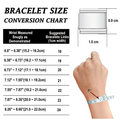 Laser Italian Charm Links 048