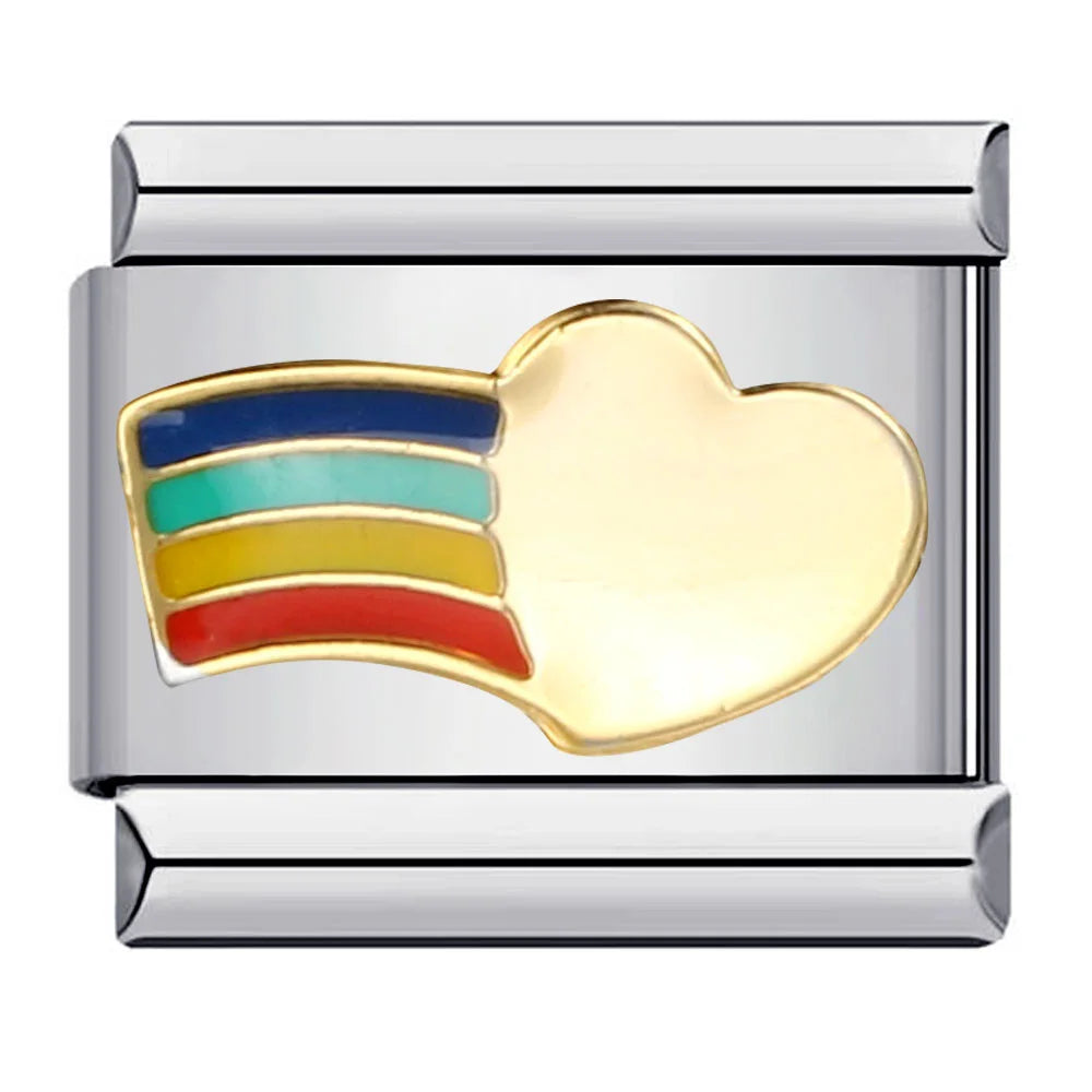 Rainbow Italian Charm Links 086